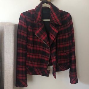 Plaid cropped jacket